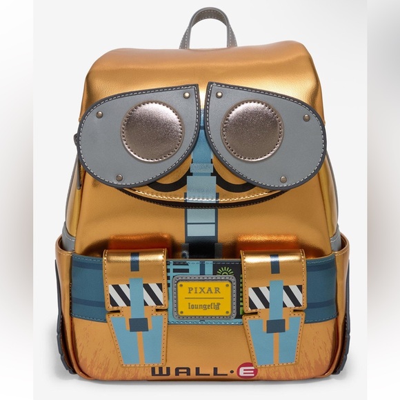Loungefly Handbags - NWT Loungefly Pixar WALL-E Cosplay Gold Backpack